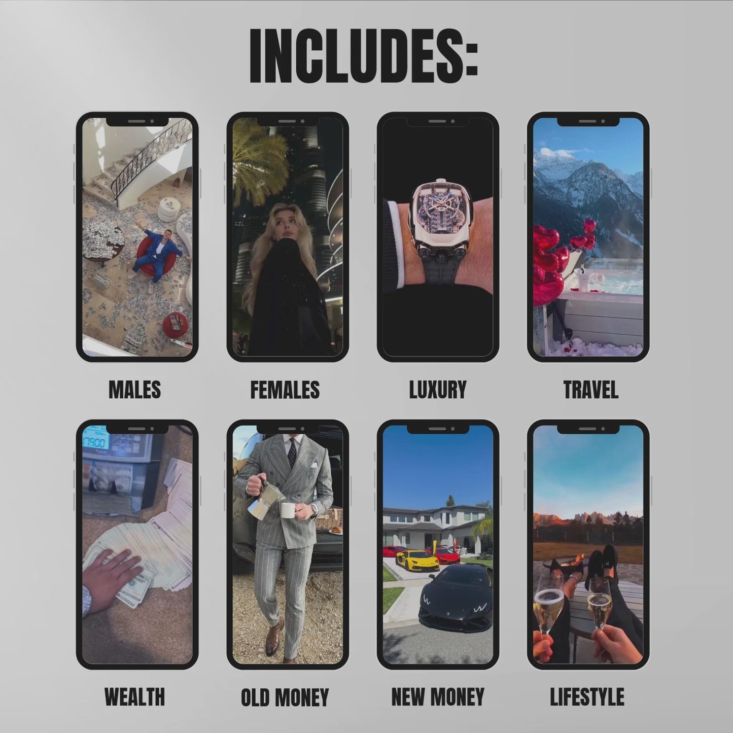 Luxury Lifestyle Stock Videos: 60,000+ Faceless Reels (Digital Download)
