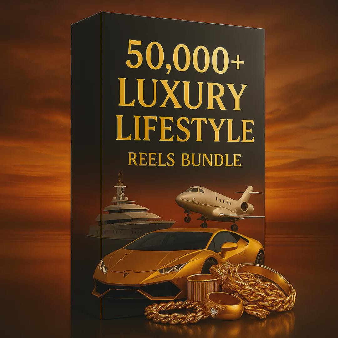 Luxury Lifestyle Stock Videos: 60,000+ Faceless Reels (Digital Download)