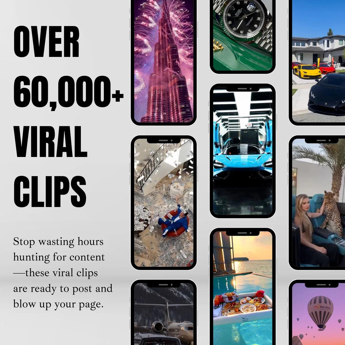 Luxury Lifestyle Stock Videos: 60,000+ Faceless Reels (Digital Download)