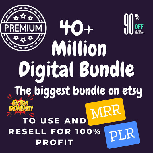 40M+ Digital Products Mega Bundle: Courses, Reels, Templates, Ebooks (Resell Rights)