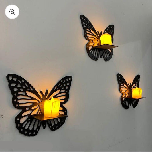 MDF Wall Decoration beautiful butterfly Pack of 3