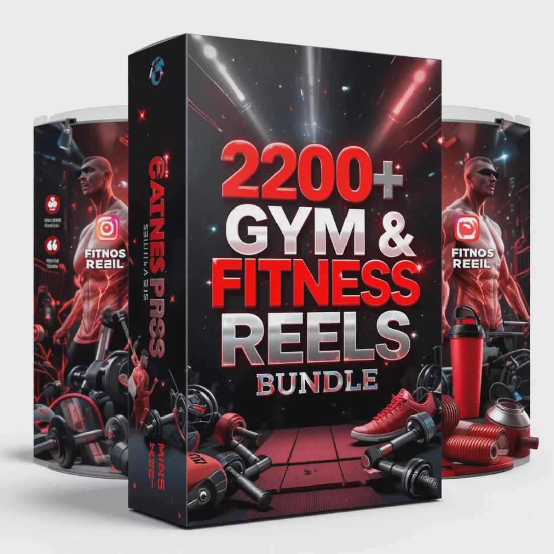 2000+ Gym & Fitness Reels: Social Media Content (Digital Download)