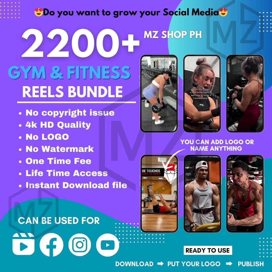 Viral Reels Bundle: Social Media Content, Business, Travel, Gym (Instant Download)