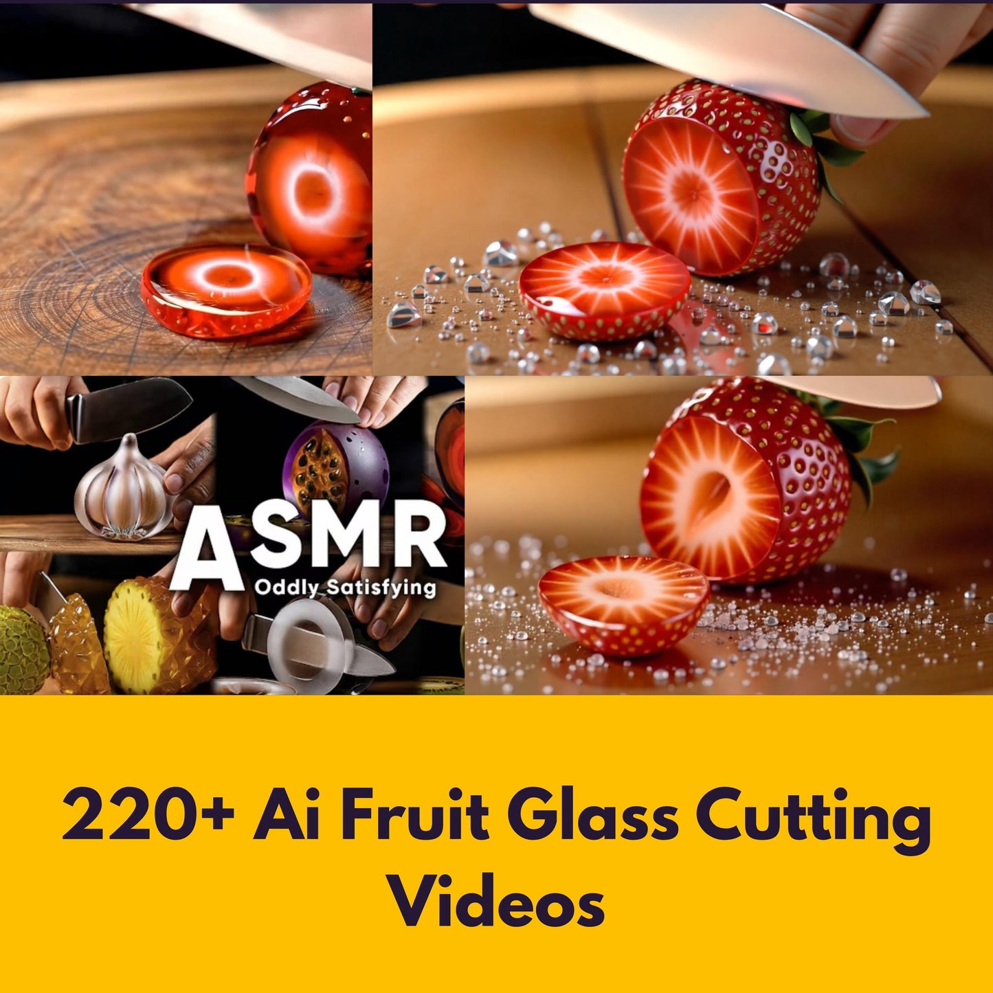 200+ Ai Glass Cutting Videos PLR MRR for passive income