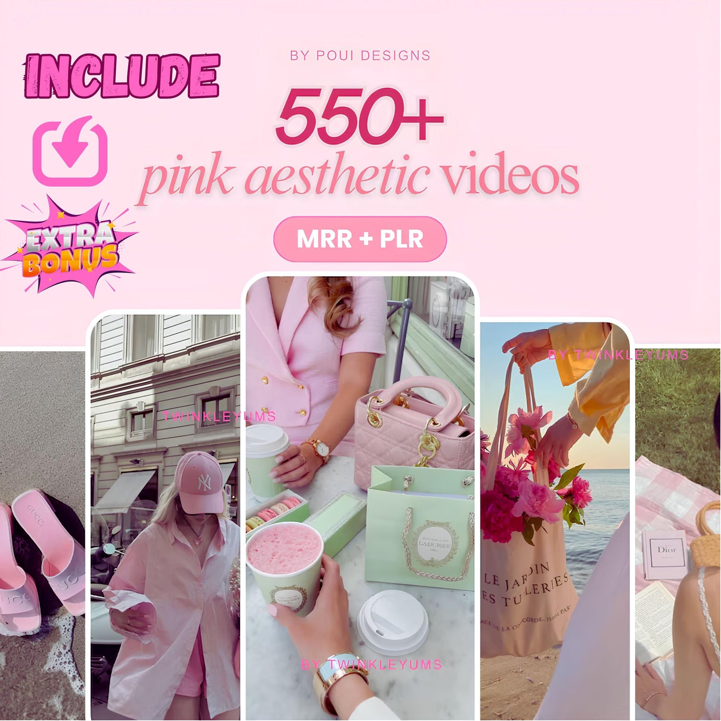 Aesthetic Faceless Reels Bundle | Done-For-You Instagram Reels & Digital Marketing Videos | MRR/PLR Resell Rights | Canva Editable
