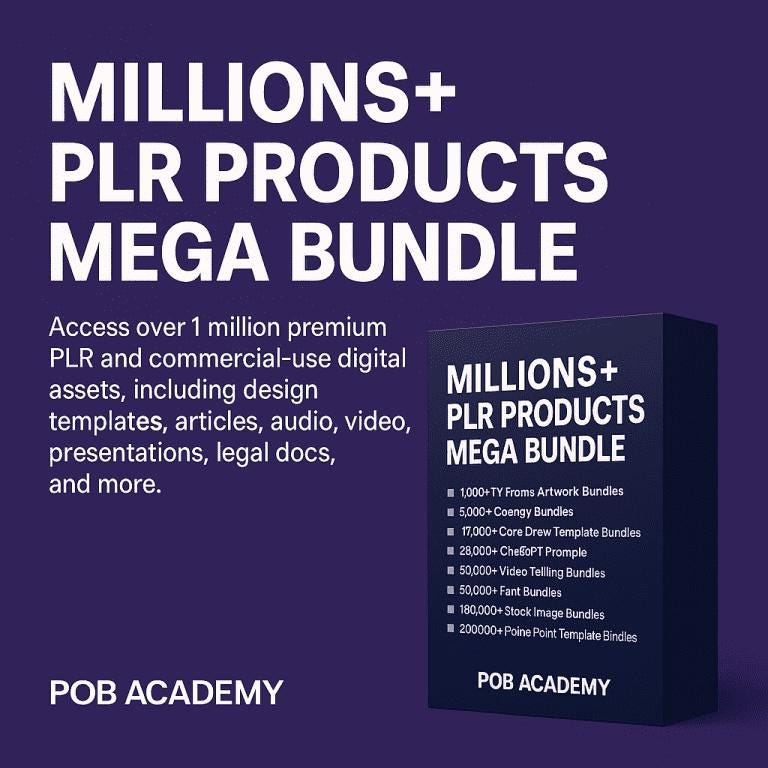 40M+ Digital Products Mega Bundle: Courses, Reels, Templates, Ebooks (Resell Rights)