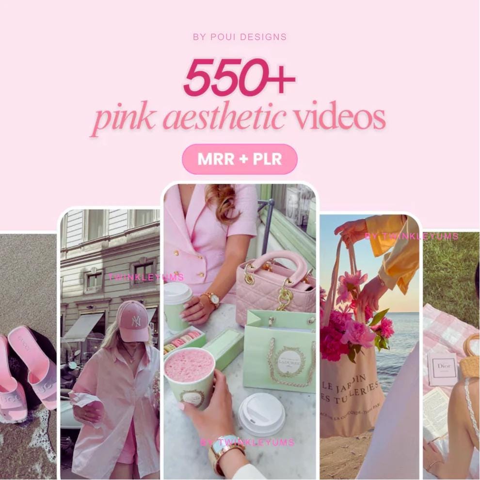 Aesthetic Faceless Reels Bundle | Done-For-You Instagram Reels & Digital Marketing Videos | MRR/PLR Resell Rights | Canva Editable