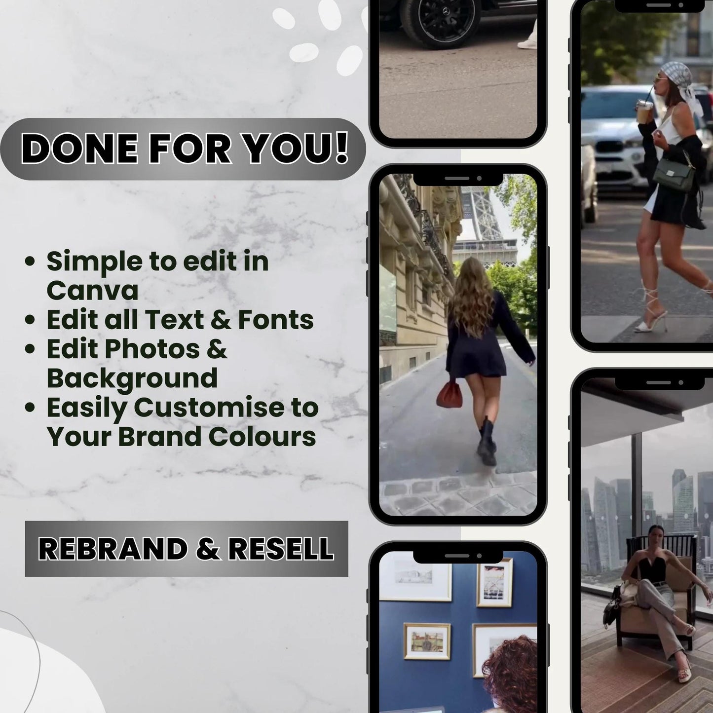 100 Luxury Boss Babe Videos | Elegant Feminine Reels | Social Media Content Bundle | Instant Download