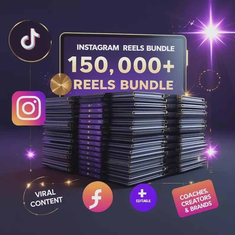 Viral Reels Bundle: Social Media Content Templates (Digital Download