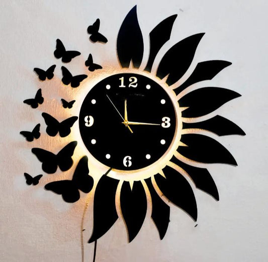 Analog Wall Clock With LightAshiyana Shopping Mall