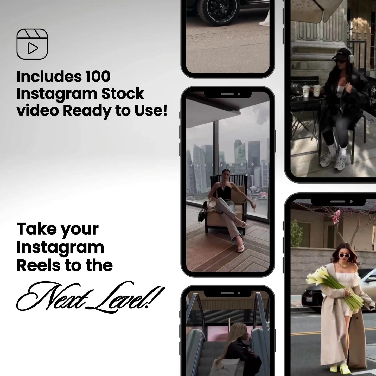 100 Luxury Boss Babe Videos | Elegant Feminine Reels | Social Media Content Bundle | Instant Download