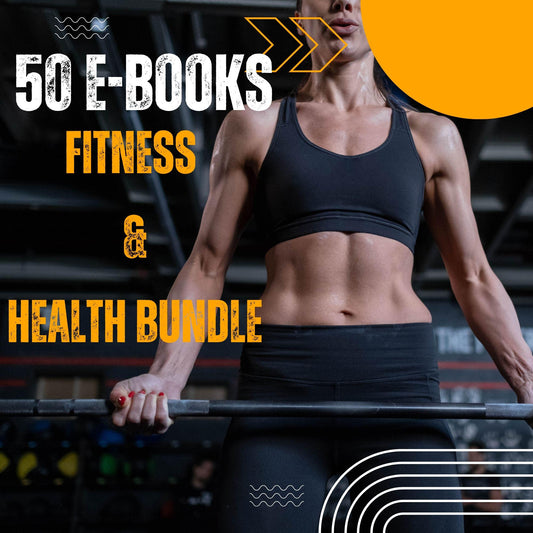 50 Fitness Ebook Bundle: Workout Planner, Nutrition & Wellness (Digital Download)