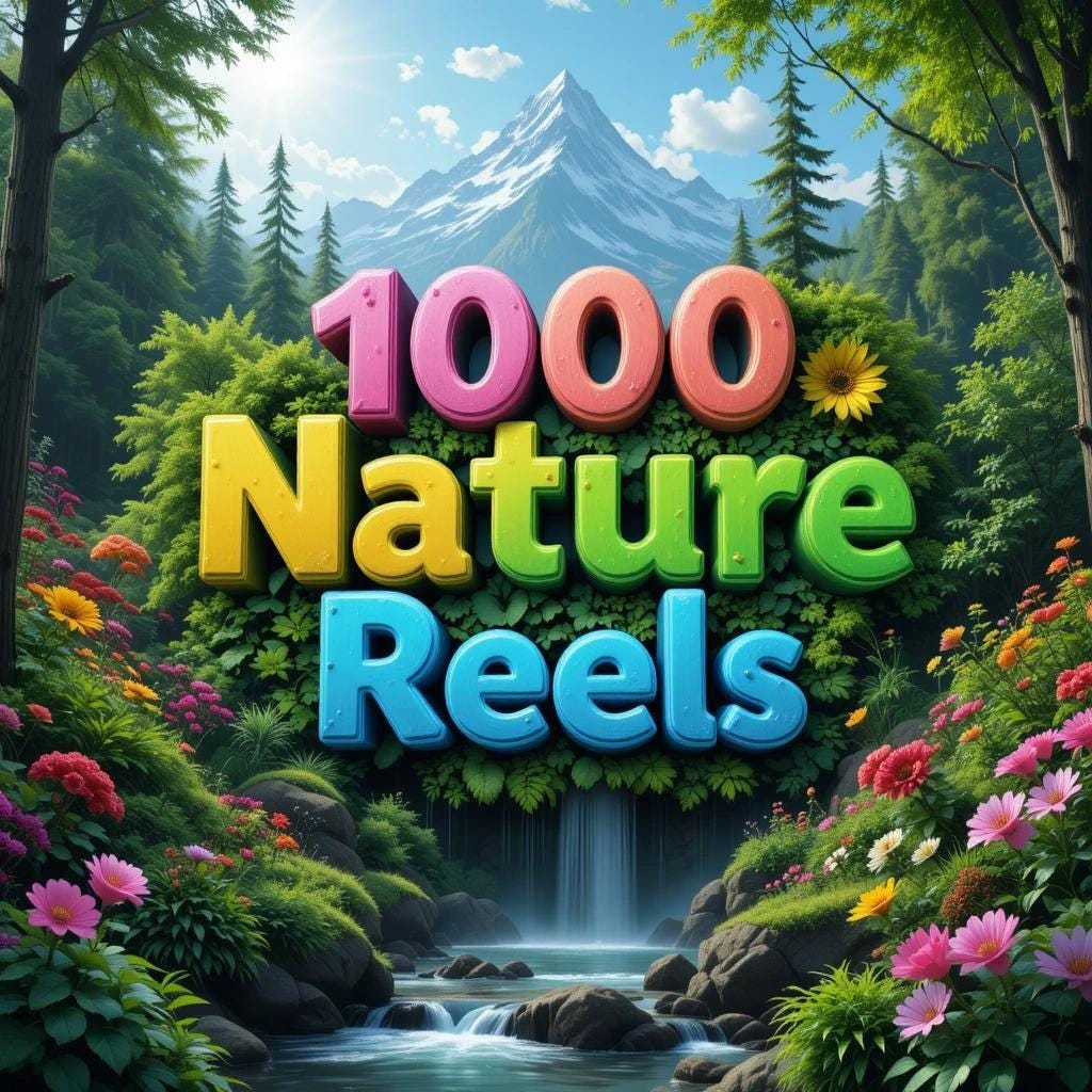 1000+ Nature Reels Bundle | Relaxing Scenery, Waterfalls, Forests, Beaches, Mountains, Wildlife Video Pack