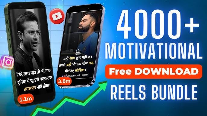 Motivational Reels: 4000+ Viral Video Clips and Bonuses for Inspiration and Growth
