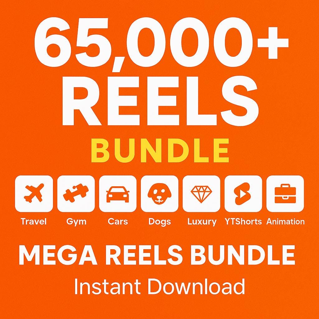 Viral Reels Bundle: Social Media Content, Business, Travel, Gym (Instant Download)