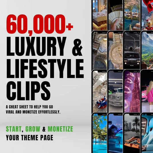 Luxury Lifestyle Stock Videos: 60,000+ Faceless Reels (Digital Download)