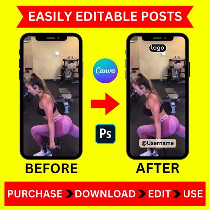 2000+ Gym & Fitness Reels: Social Media Content (Digital Download)