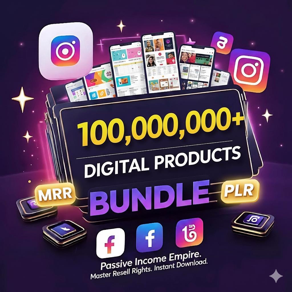 100 Million Digital Products PLR Bundle: Master Resell Rights, Passive Income