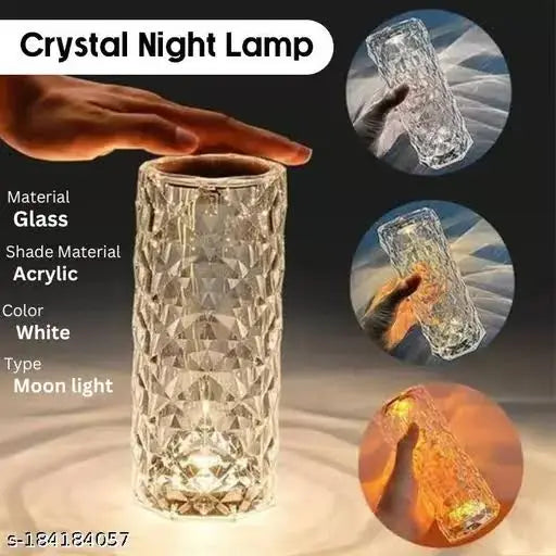 16 Colors Rose Touch Crystal Desk Lamp