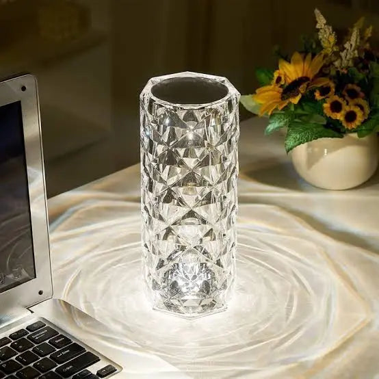 16 Colors Rose Touch Crystal Desk Lamp